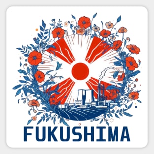 Floral Fukushima Nuclear Disaster Symbol Magnet